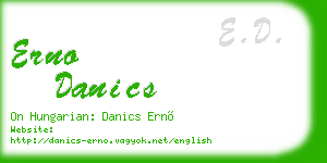 erno danics business card