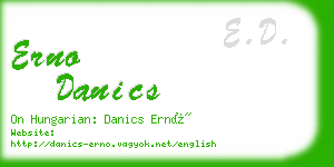 erno danics business card